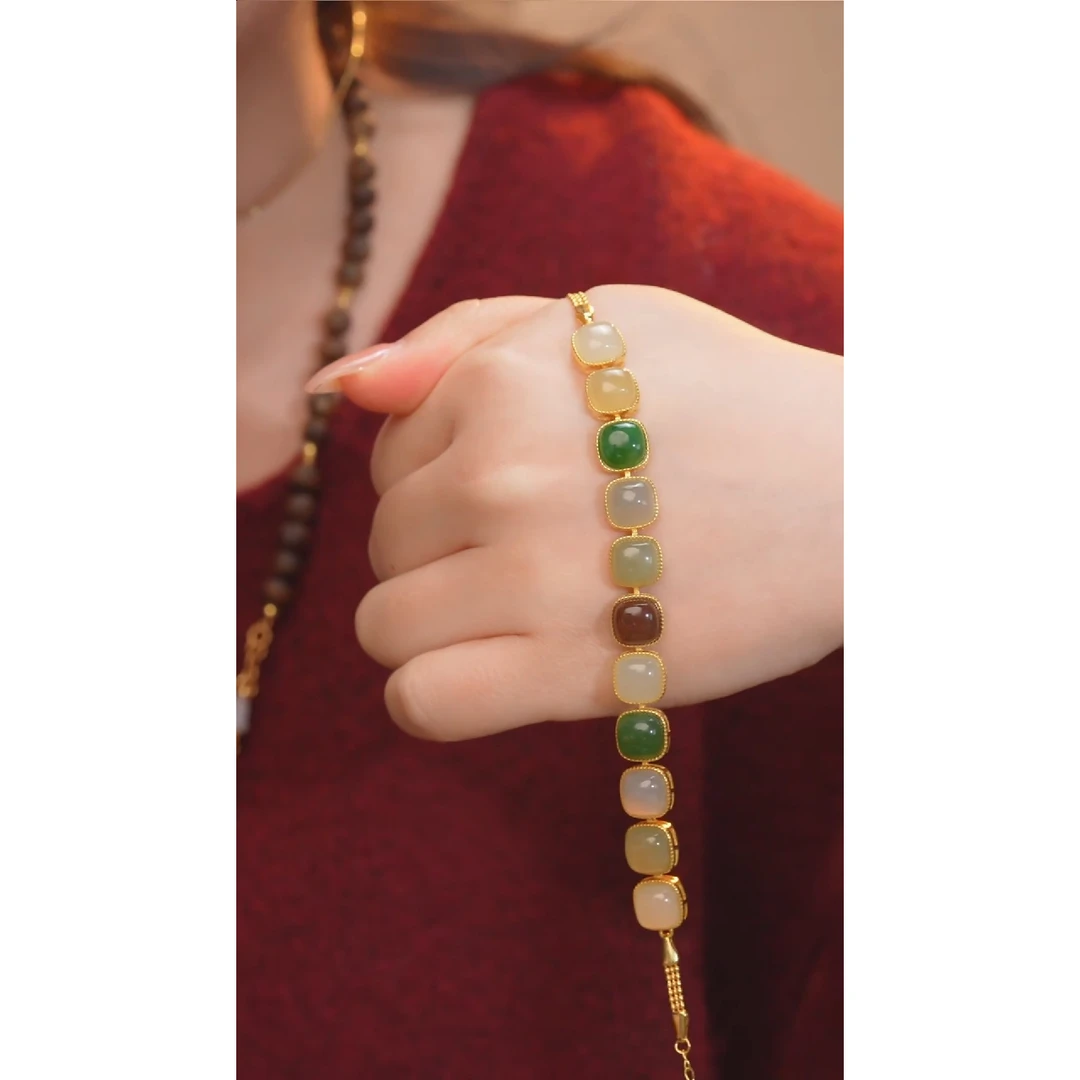 和田玉未镶嵌手链@@N0600