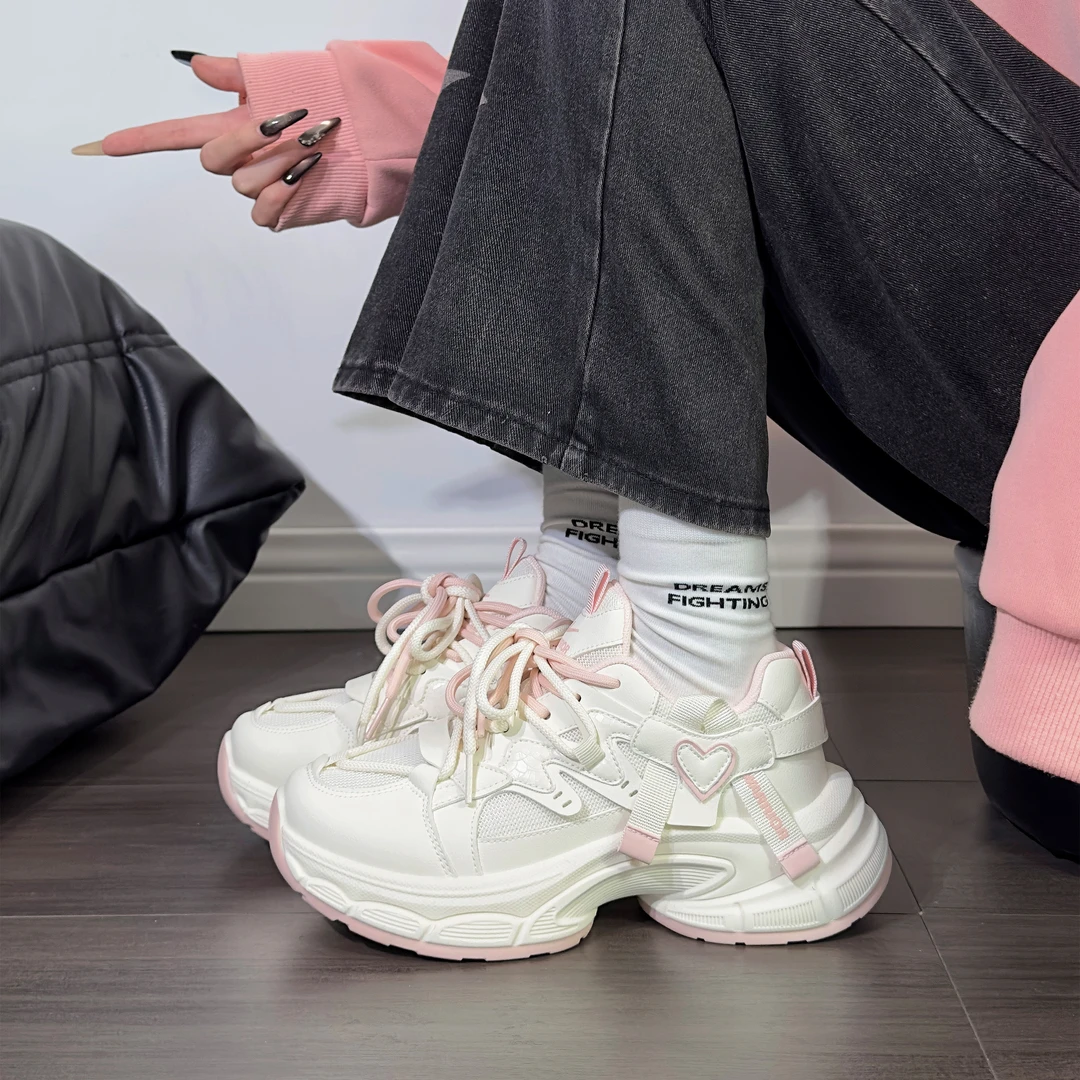 回力2025新款潮流少女风港风平跟中口秋季时尚休闲鞋老爹鞋女韩版