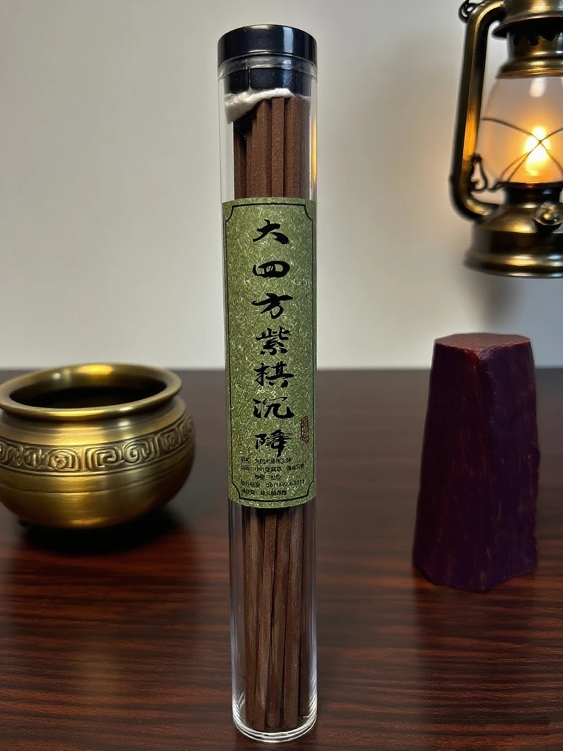 大四方紫棋沉降线香，高端沉香与降真配伍，单根2.5小时，详情页介绍