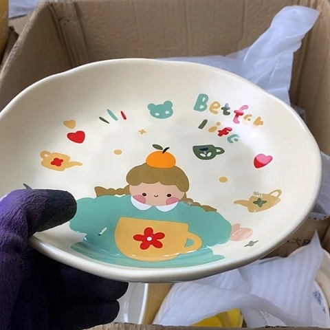 盘陶瓷制品慢25拼单发货默认微瑕