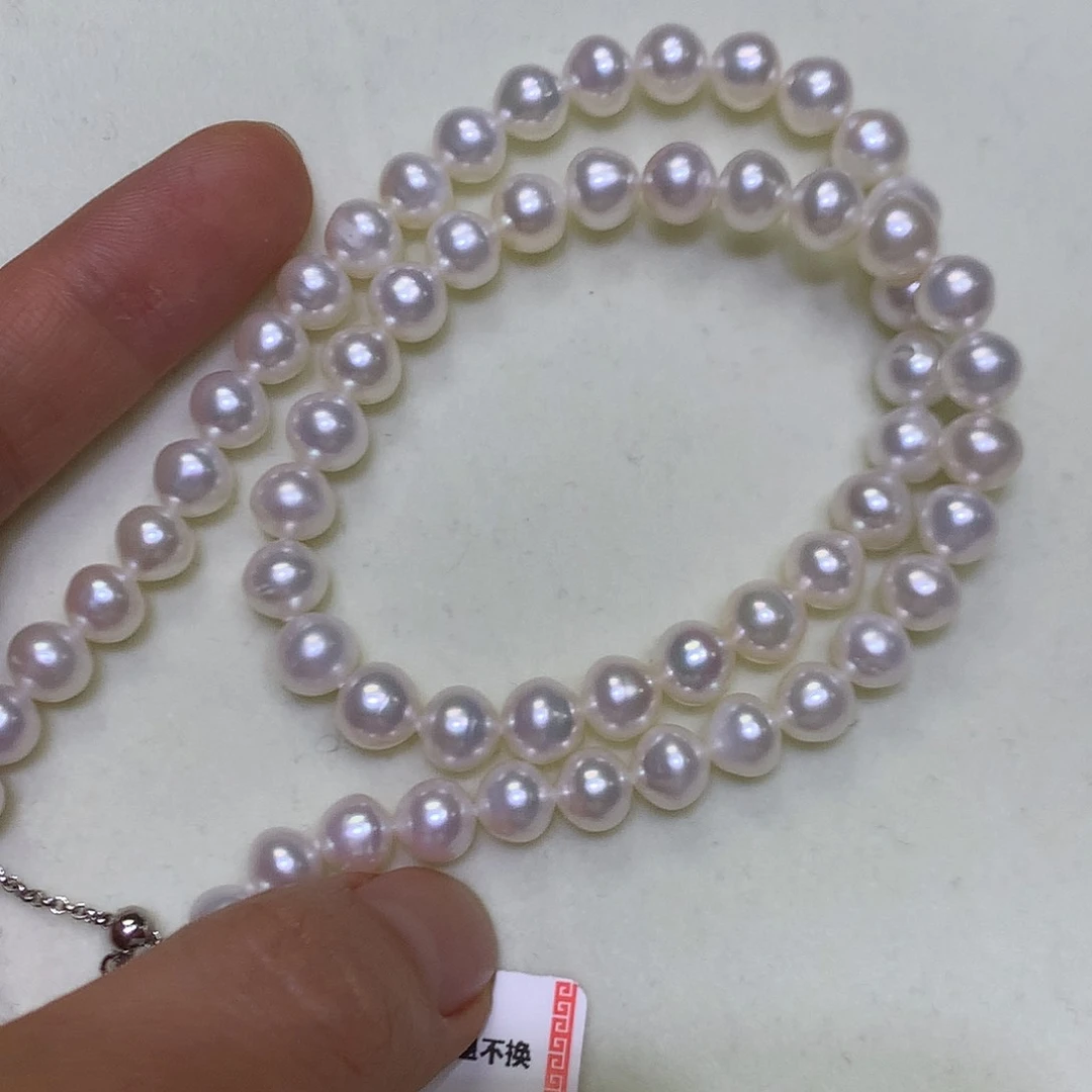 淡水珍珠颈饰银S925镶嵌