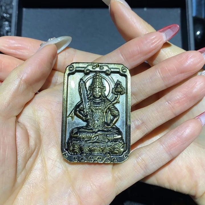 黑曜岩吊坠(不含链)未镶嵌帅**动