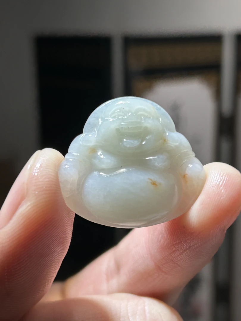 天然缅甸A货翡翠佛公