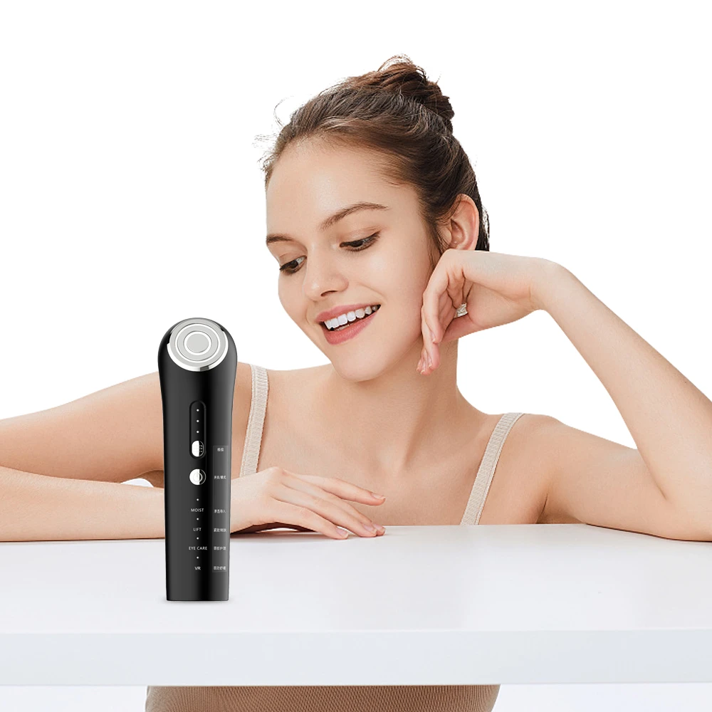 新品手持导入仪EMS微电流震动按摩面部美容仪加热嫩肤舒缓紧致