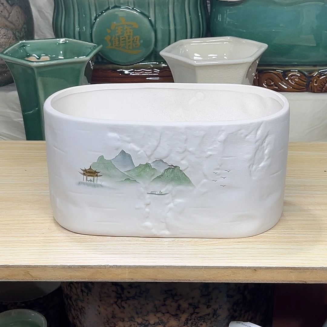 陶瓷绿植多肉微瑕花盆口径23*12*12