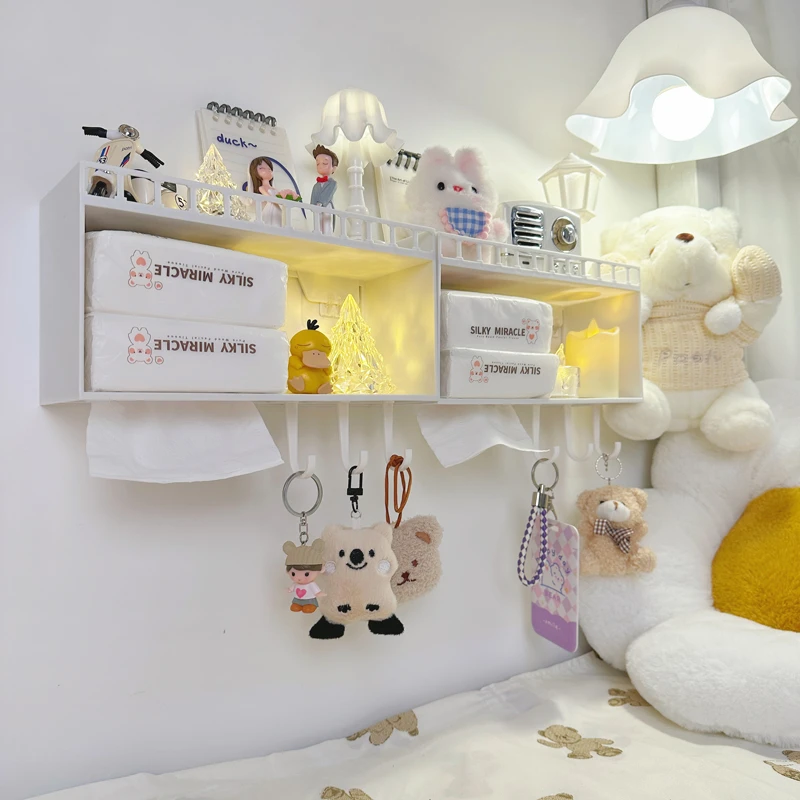 学生宿舍上铺床上壁挂收纳神器寝室床头挂篮房间免打孔墙上置物架