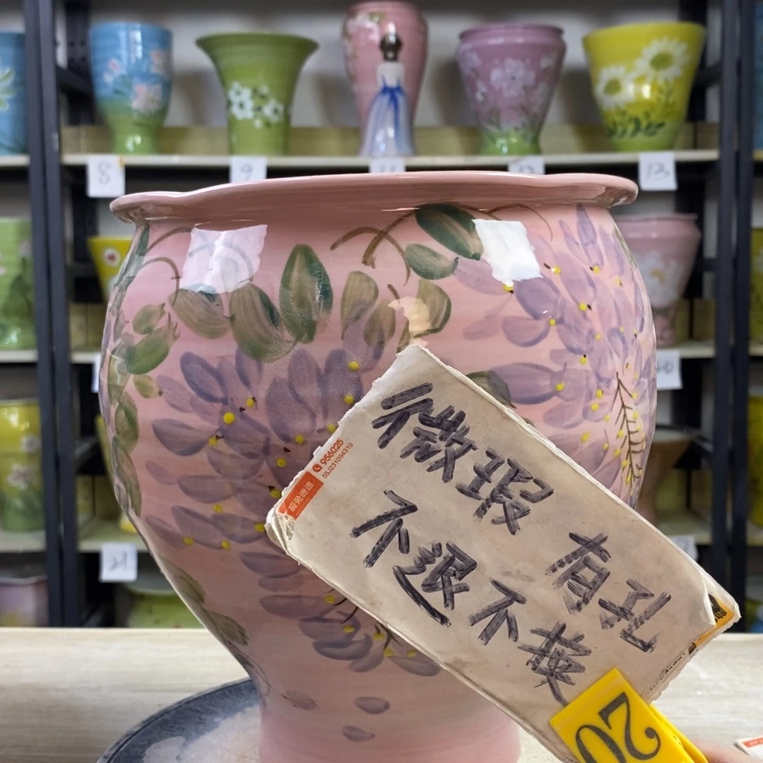 景德镇手工手绘陶瓷花盆