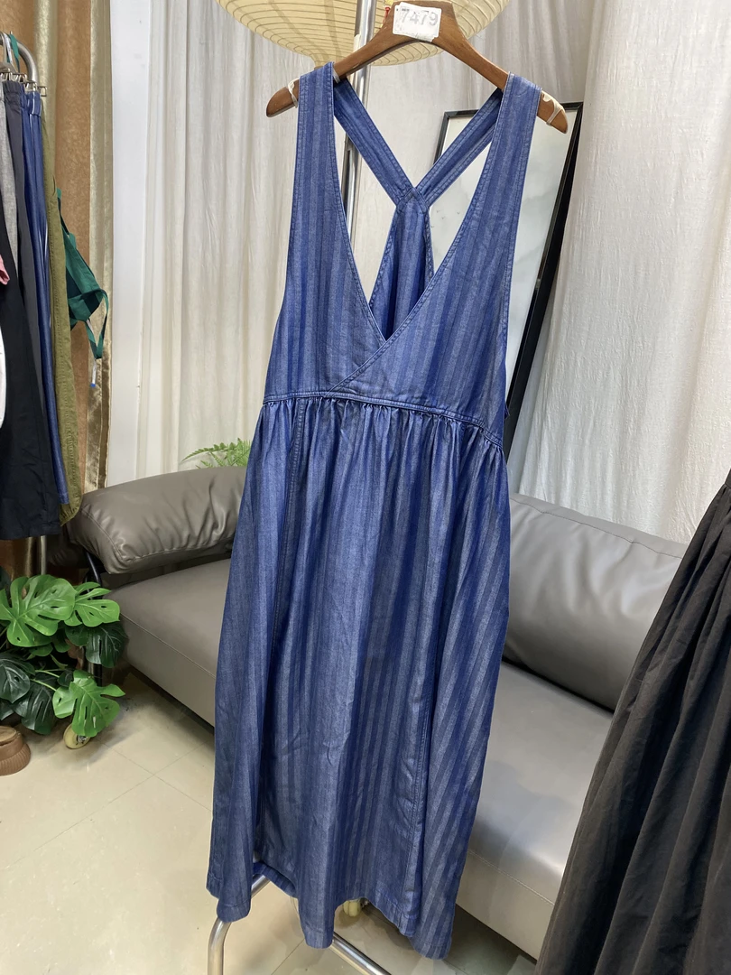 新款气质减龄高级感条纹背带裙夏季连衣裙裙子2980