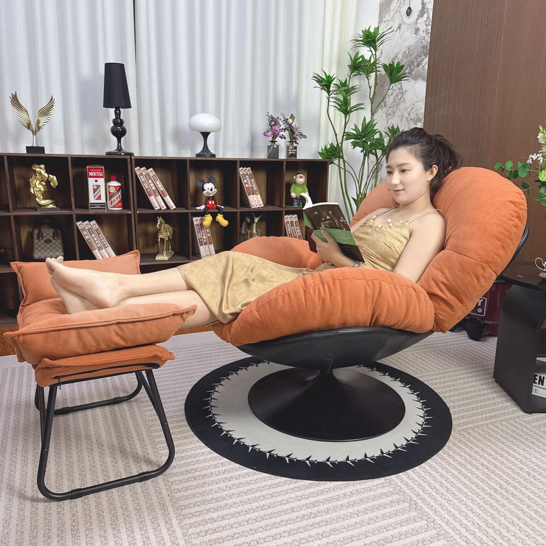蛋壳椅旋转椅懒人休闲椅客厅家用阳台简约轻奢阅读沙发椅单人椅