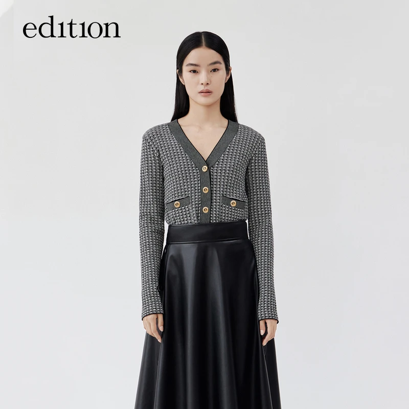 【陈大可】edition精致小香风格纹针织开衫毛衣#EBB4CAR009