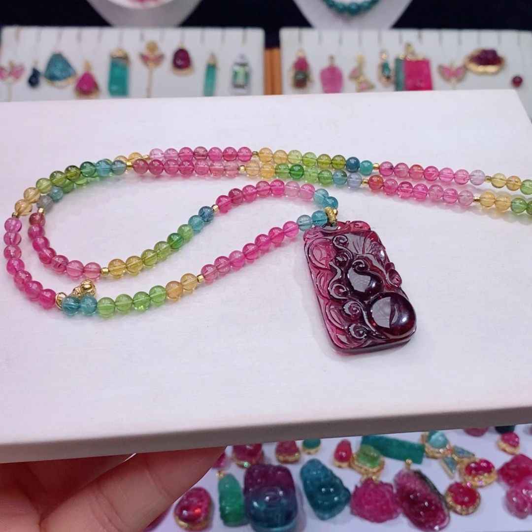 颈饰未镶嵌碧玺碧玺A项链