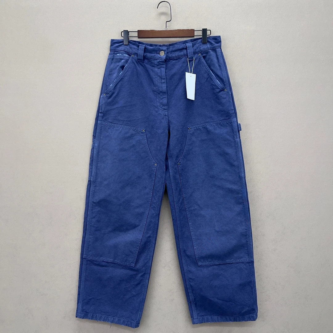 99新 Prada/普拉达 水洗蓝双膝伐木裤工装裤成色：99新 40码