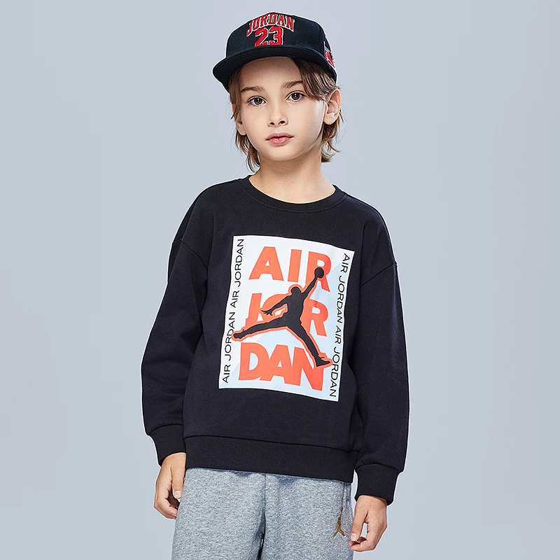 AIR JORDAN儿童童装套头卫衣长袖经典百搭舒适加绒冬JDB-FW-F969