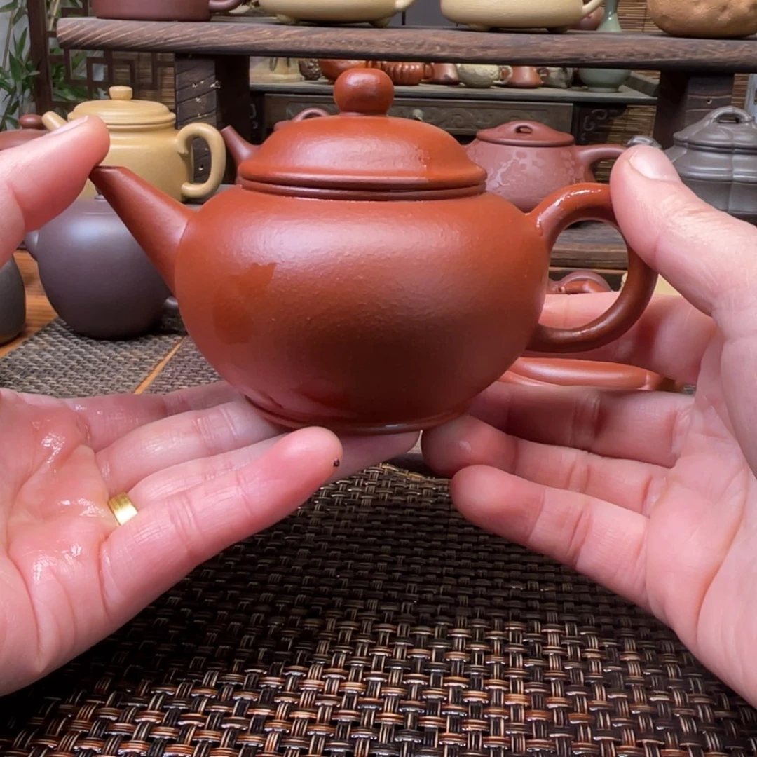 紫砂茶壶宜兴原矿紫砂手工制170
