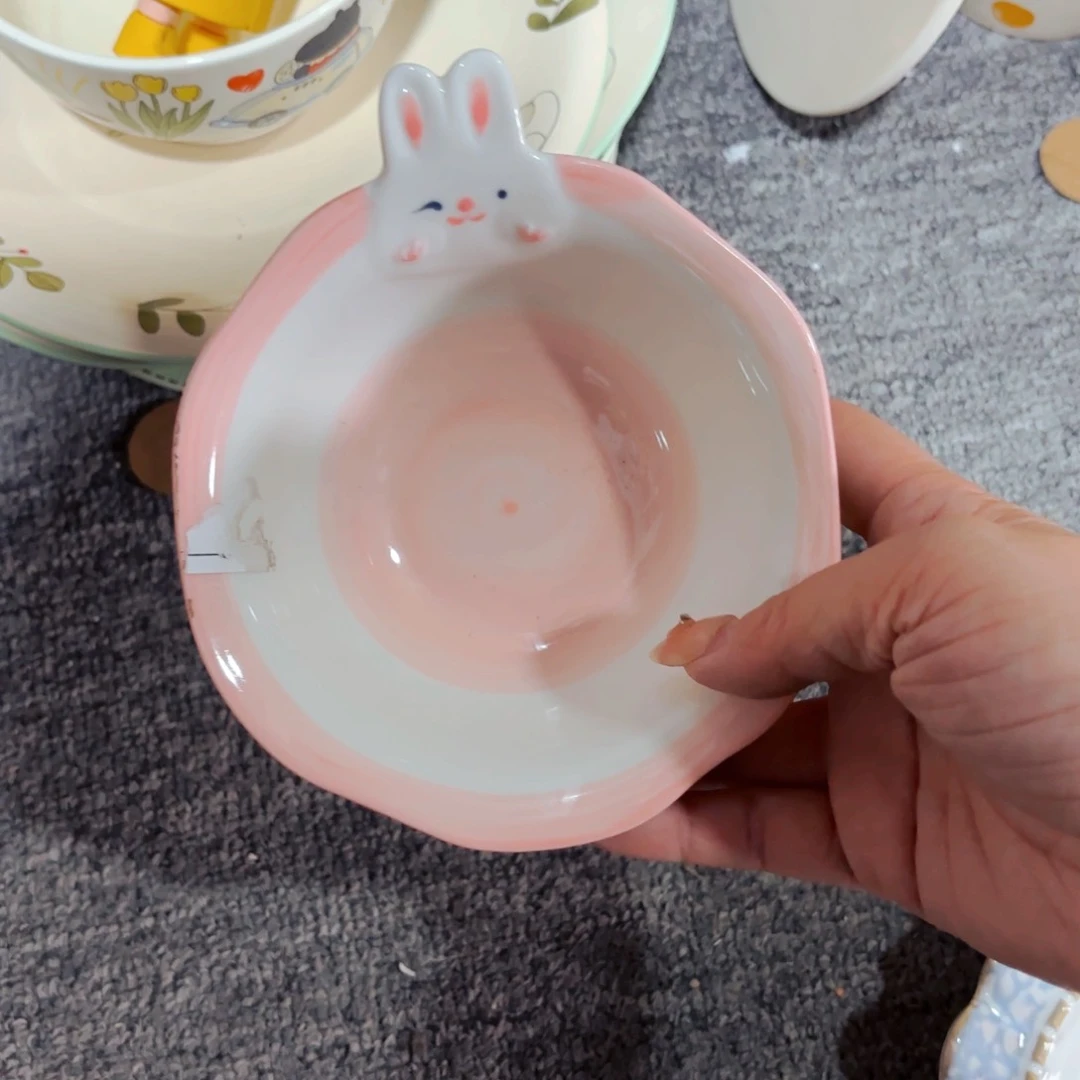 陶瓷可爱兔子米饭碗