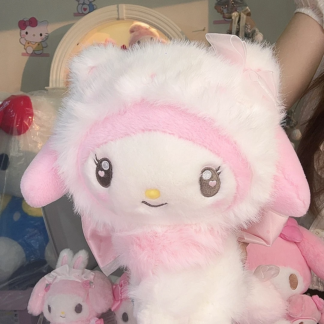 PU奶油猫咪美乐蒂公仔