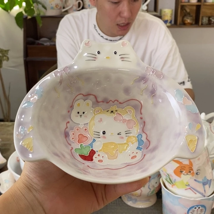 n***a瓷片景德镇釉下彩手绘