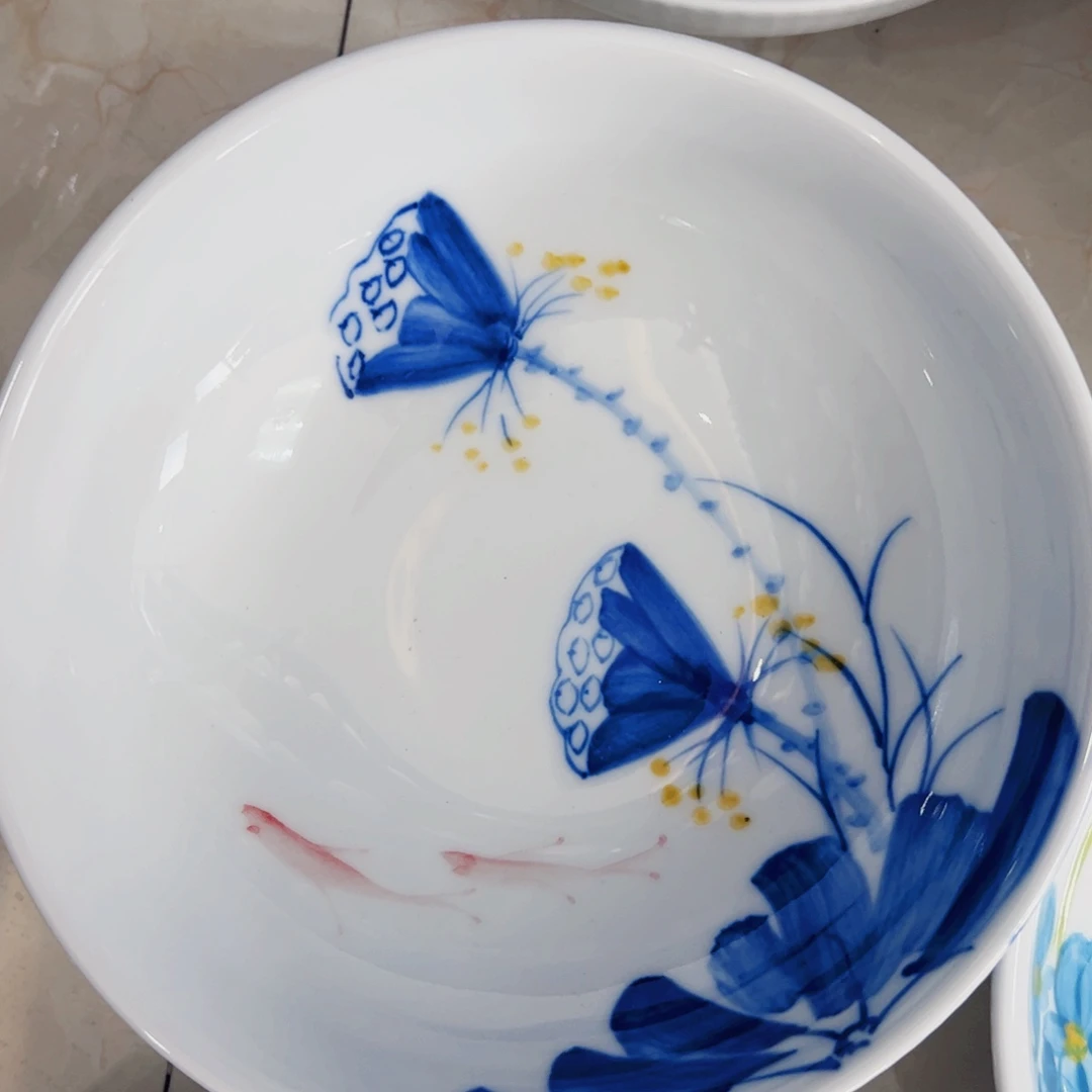 瓷片景德镇瓷器手工手绘制作