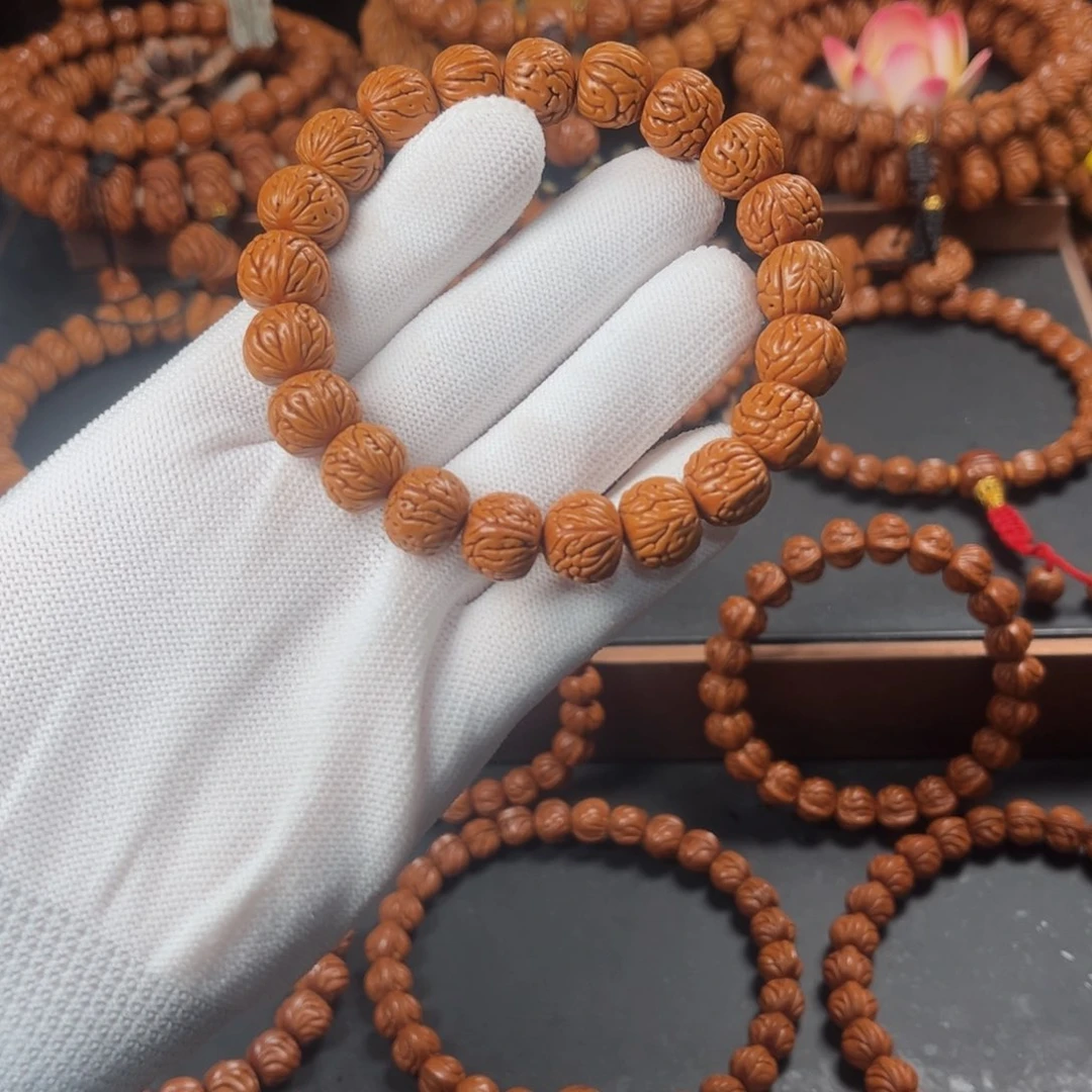 桃核吊坠13龙凤珠手串