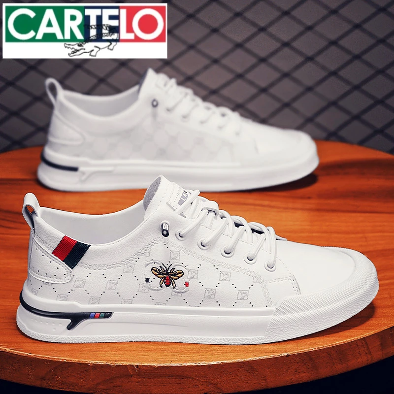 卡帝乐鳄鱼板鞋男鞋秋季2025新款休闲网红爆款豆豆小白鞋子男士