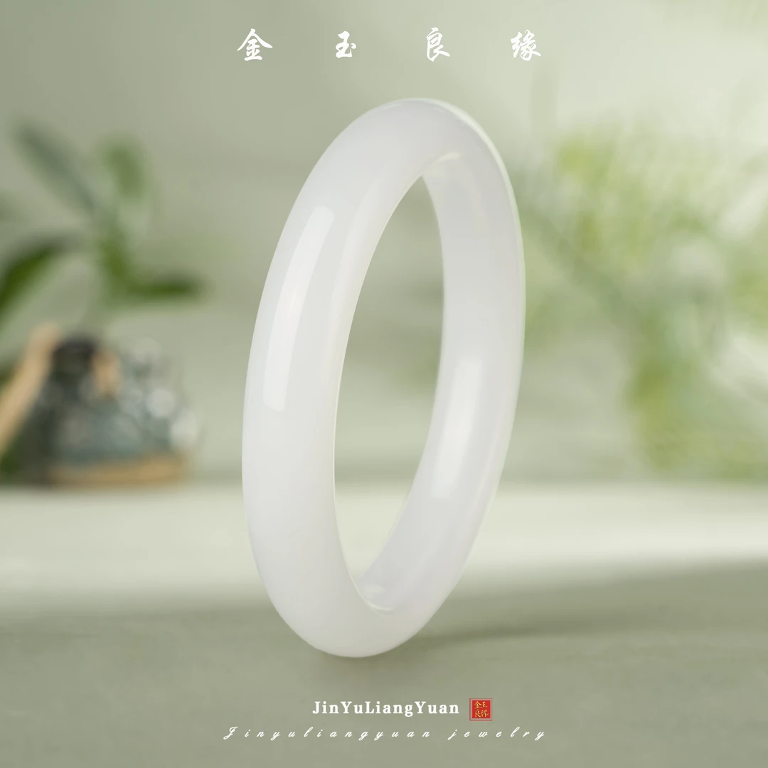 金玉良缘高货糯白玉和田玉手镯