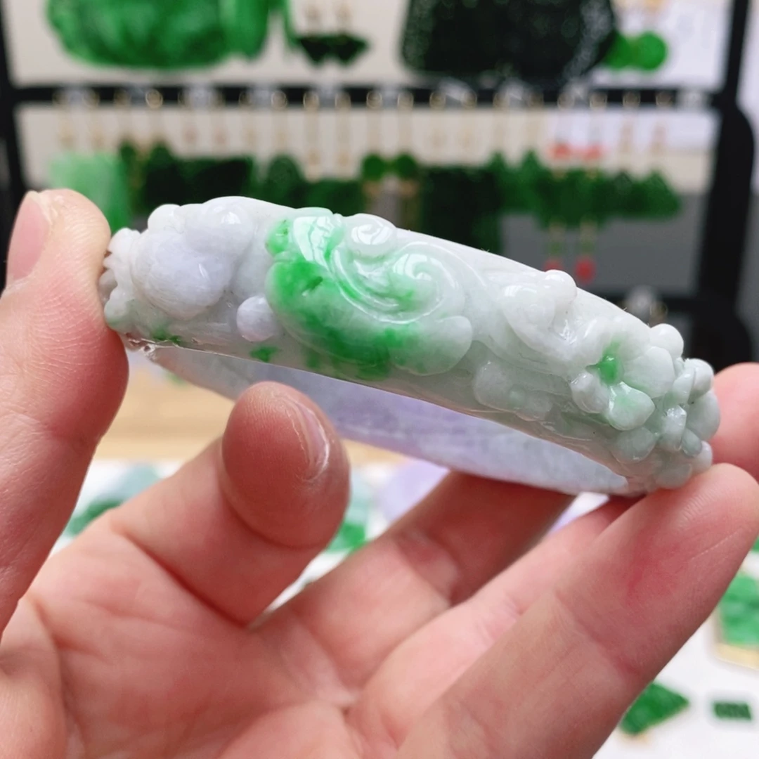 翡翠未镶嵌耳饰挂件