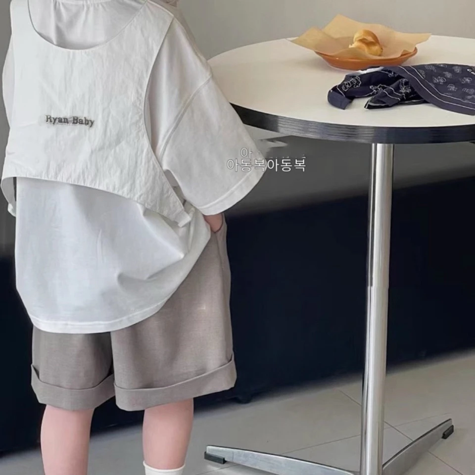 2025新款儿童纯棉半袖夏款韩版百搭休闲短袖酷帅T恤纯棉圆领潮流