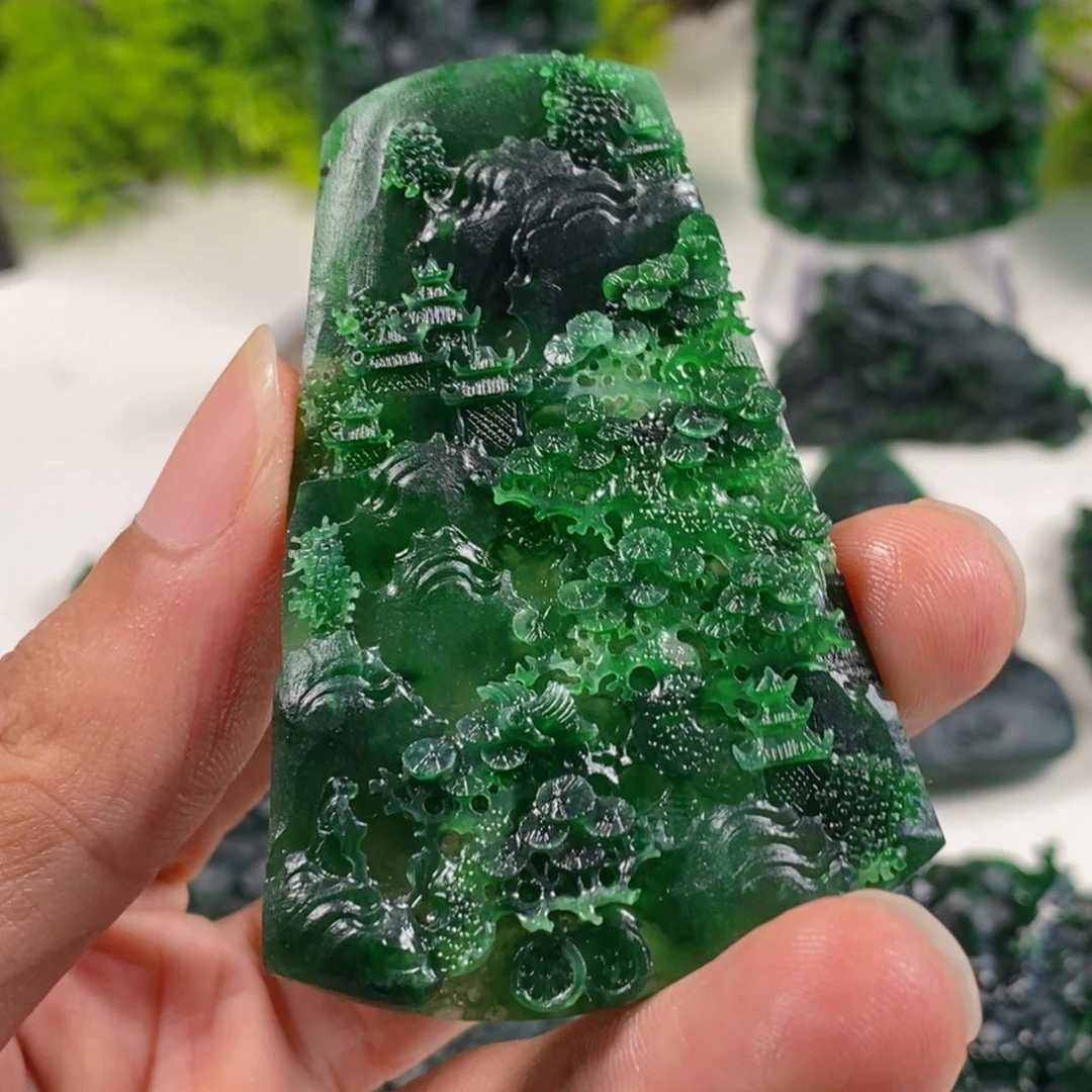 定制翡翠未镶嵌华*哥天然A货翡翠S