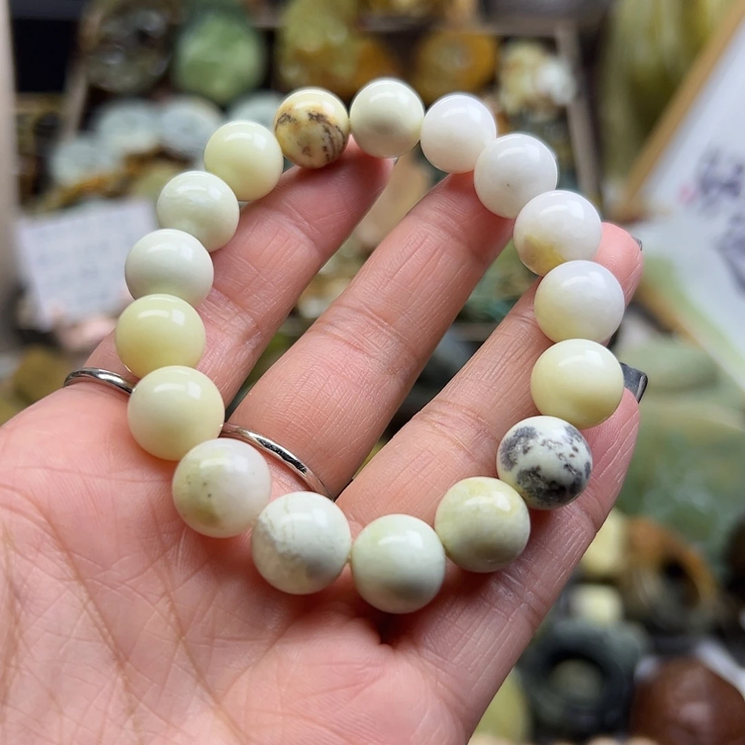 岫玉未镶嵌颈饰辽阳料卡12水草