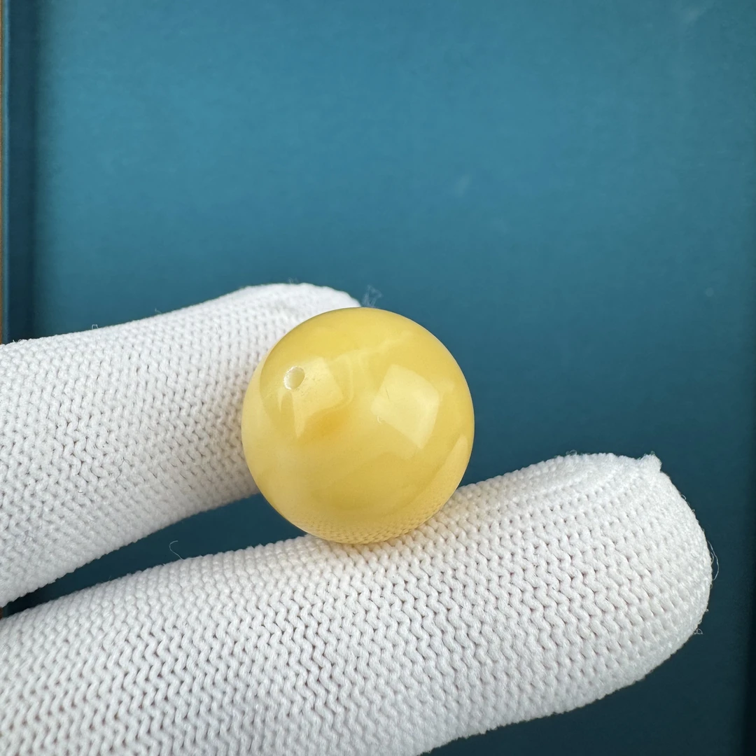 A9939天然原矿蜜蜡 圆珠 18.4mm支持复检