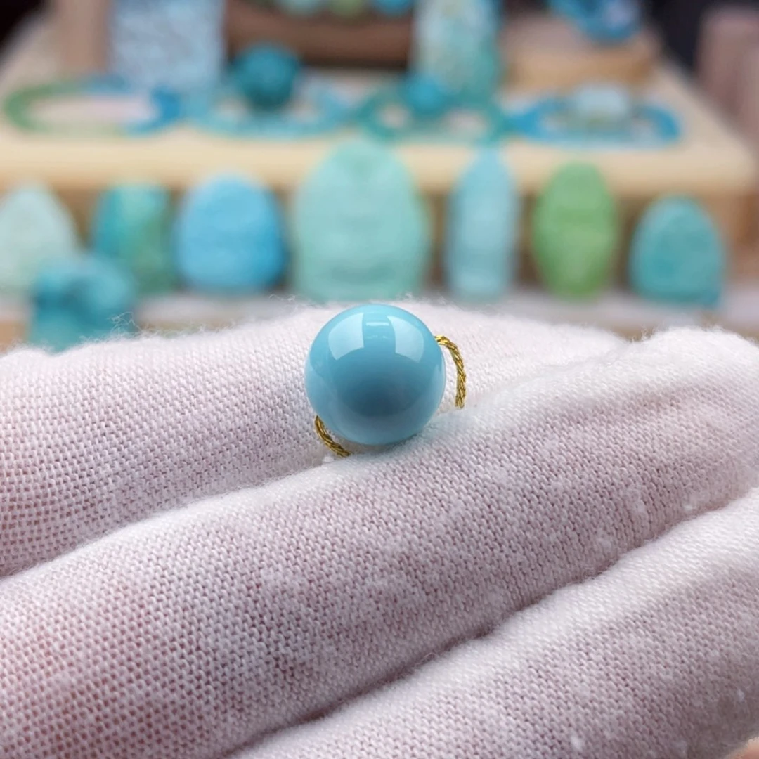 未镶嵌绿松石珠宝奇石10.2毫米