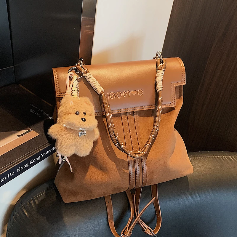 秋冬季复古双肩包女款爆款2025新款通勤百搭气质单肩包多用后背包