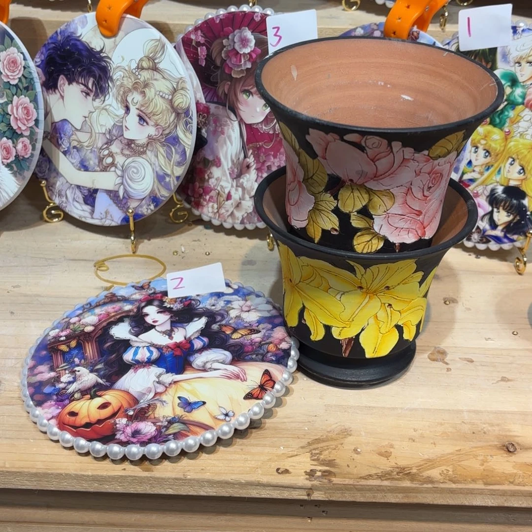 爆***珠景德镇手绘花盆陶瓷