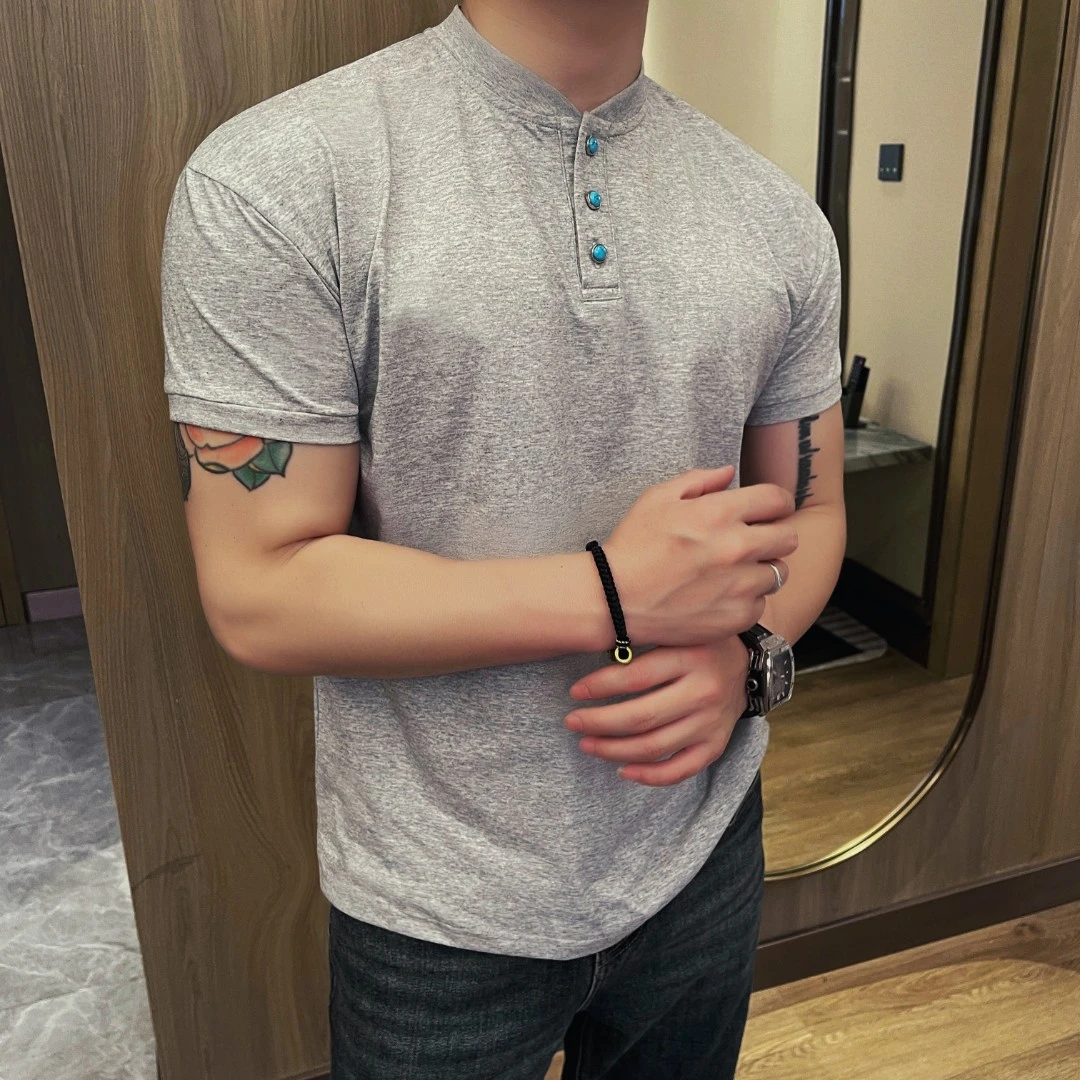 亨利领polo衫男士短袖T恤百搭休闲2025新款高级感宽松半袖男款潮t