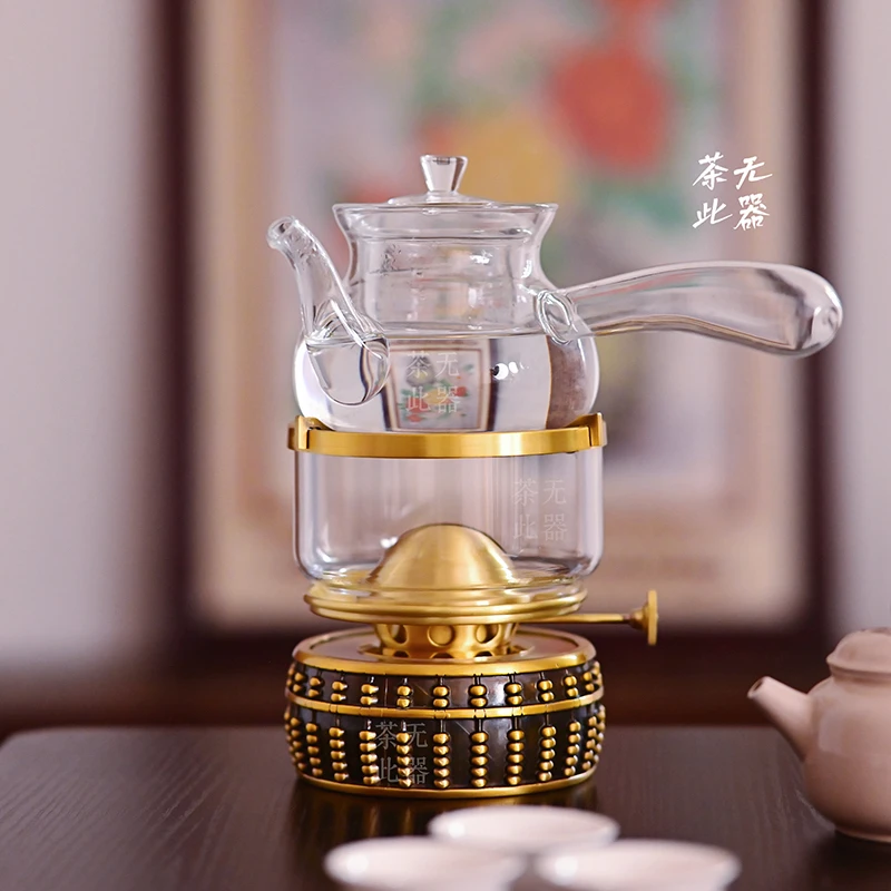 【一本万利】潮汕空气灯活火煮茶炉黄铜中式潮汕茶具煮茶灯功夫茶灯