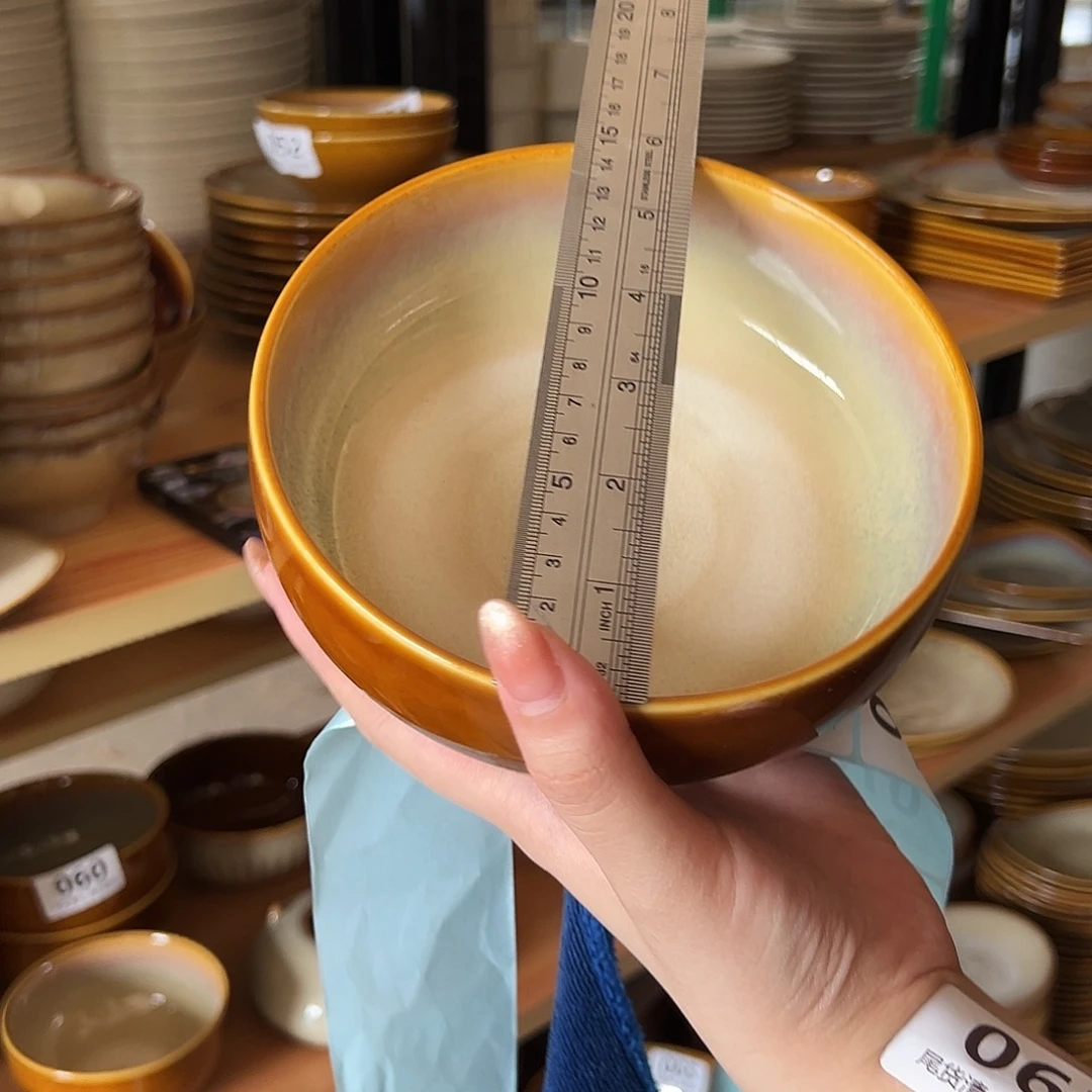 新骨瓷067微瑕曼谷棕6寸钵钵碗