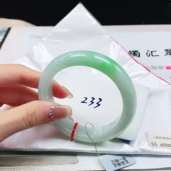 翡翠手镯未镶嵌缅甸天然a货手镯55