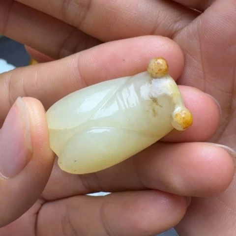 和田玉未镶嵌挂件醉*