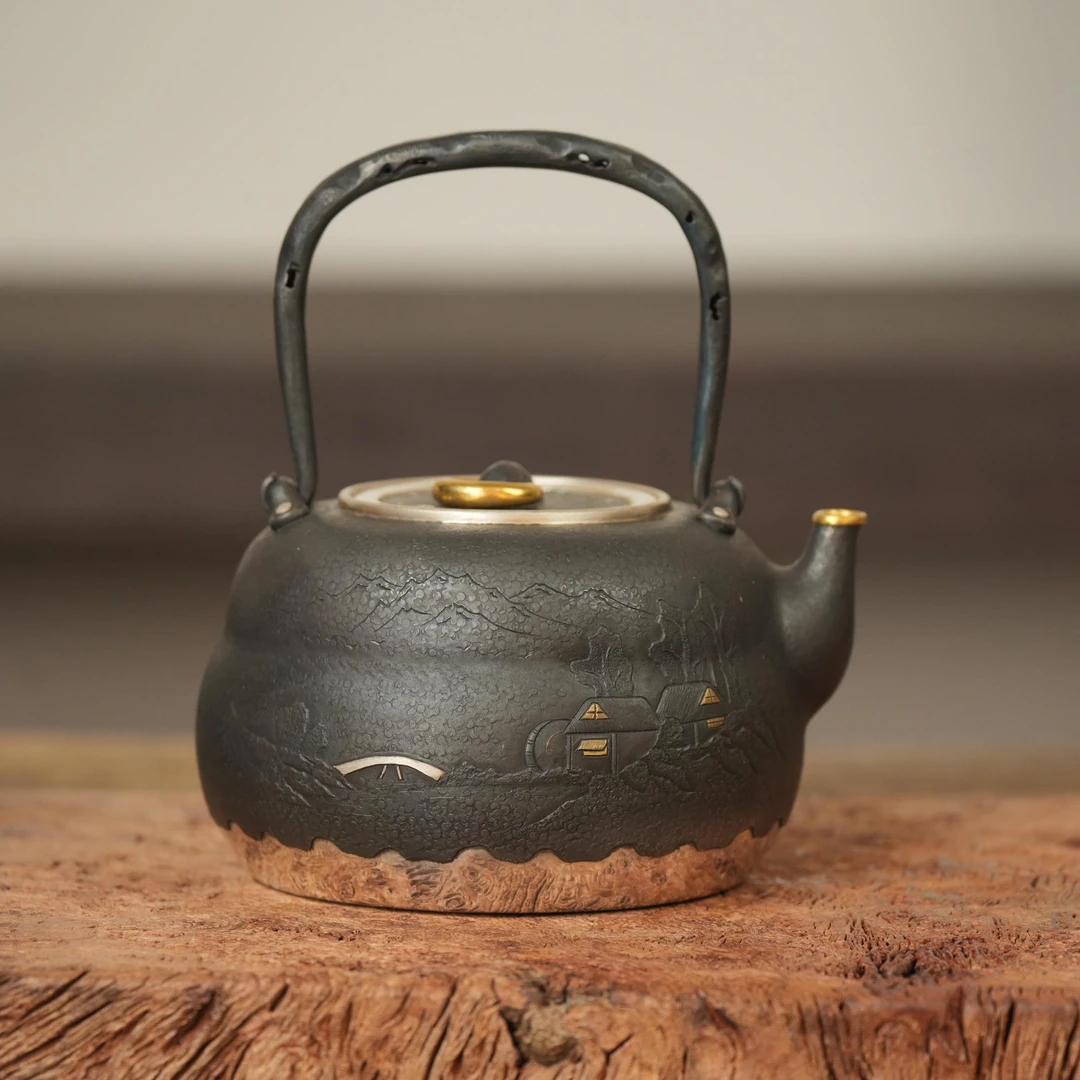 银器丨葫芦山水提梁壶