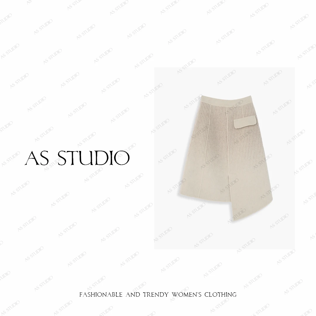 【AS回忆杀】25新定制高级简约百搭显瘦不规则半身裙AS25QDX00291