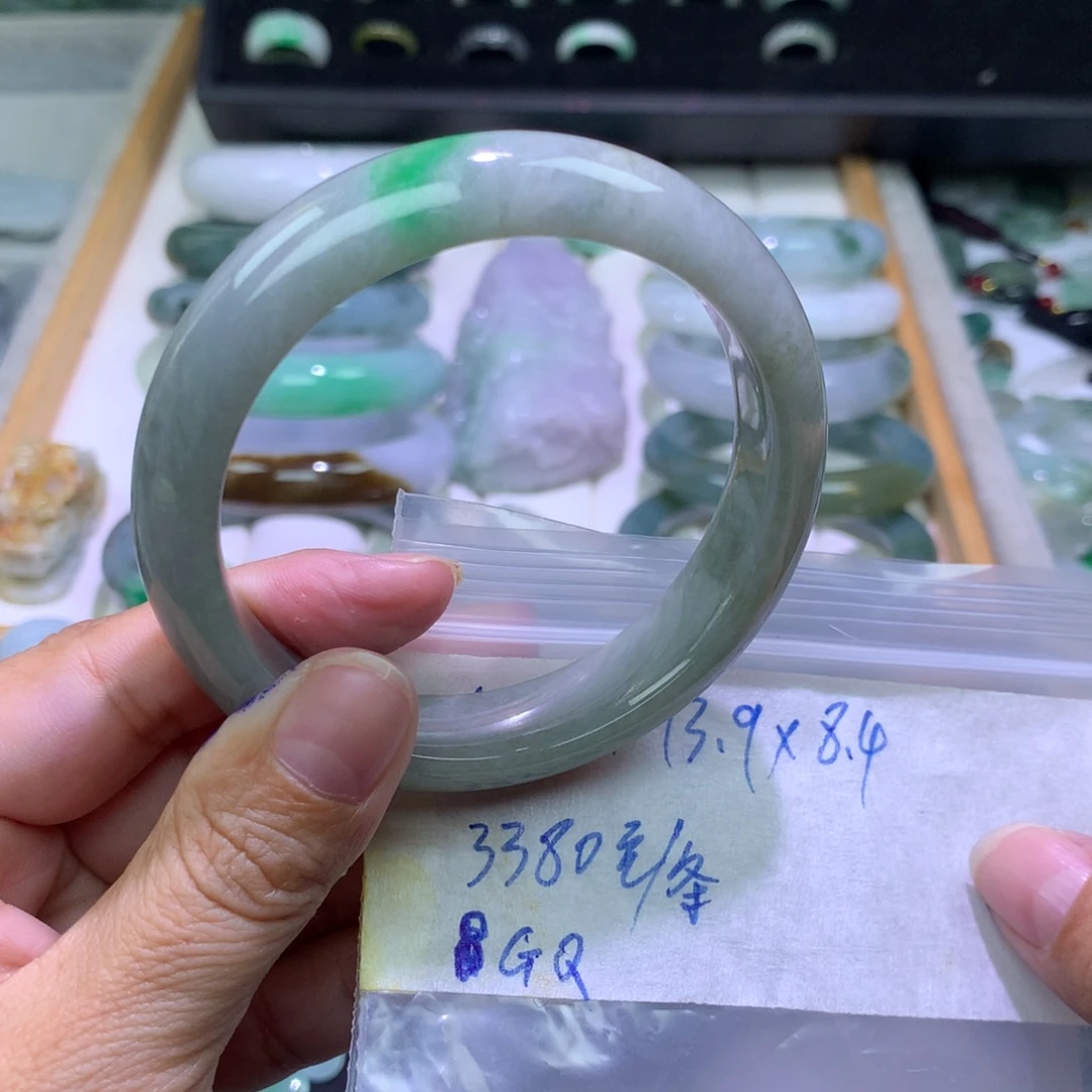 未镶嵌定制翡翠手镯57.6