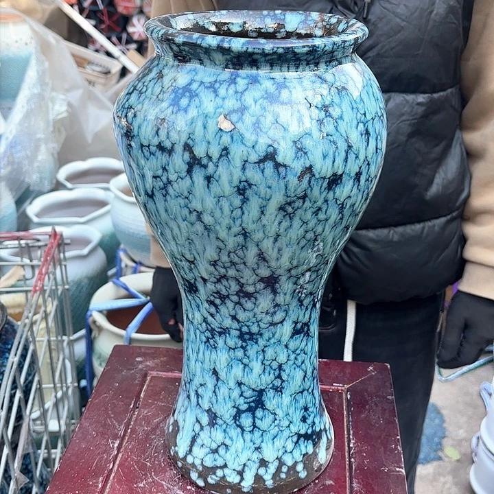 红陶蓝微瑕口径15高度38