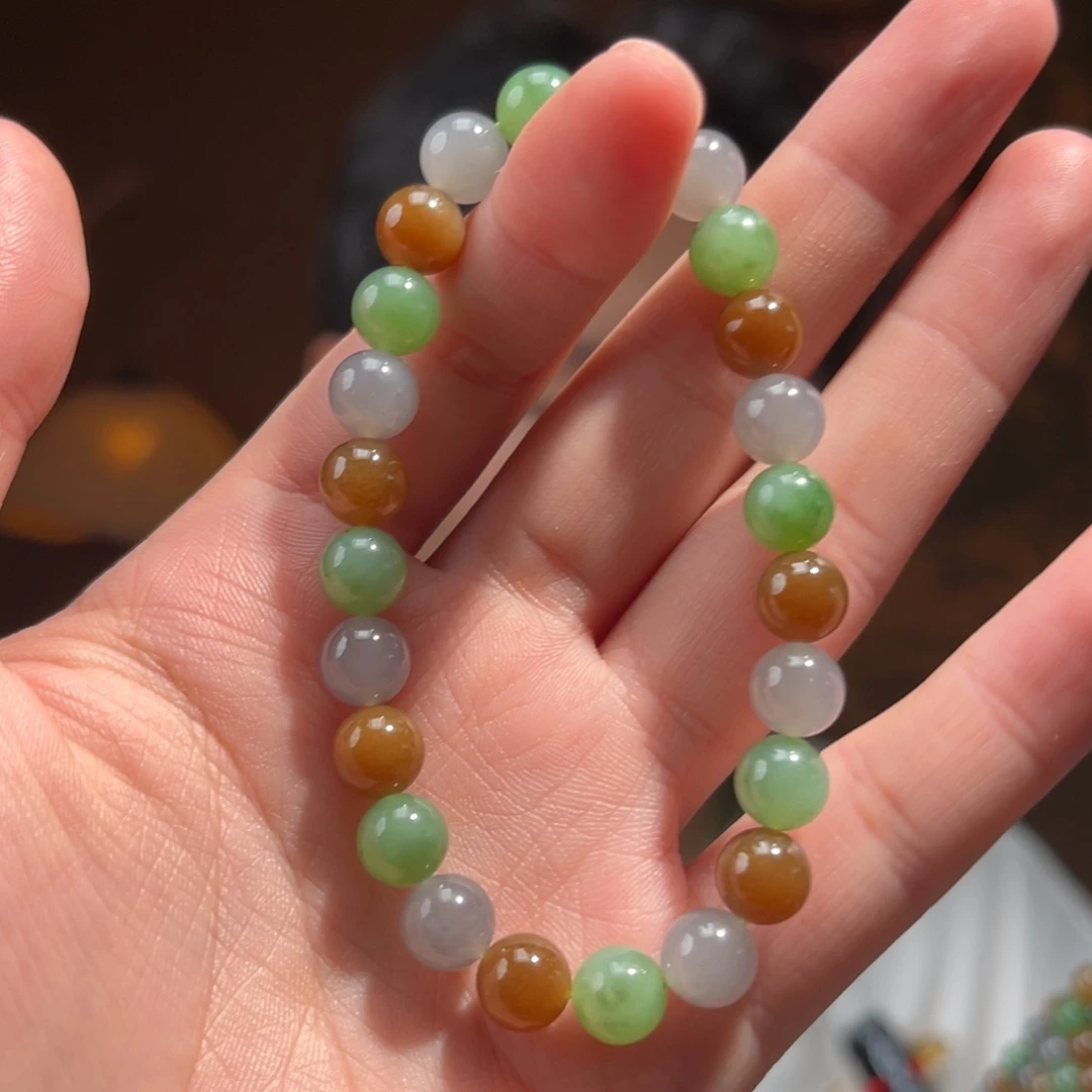 未镶嵌手串和田玉多宝8mm280