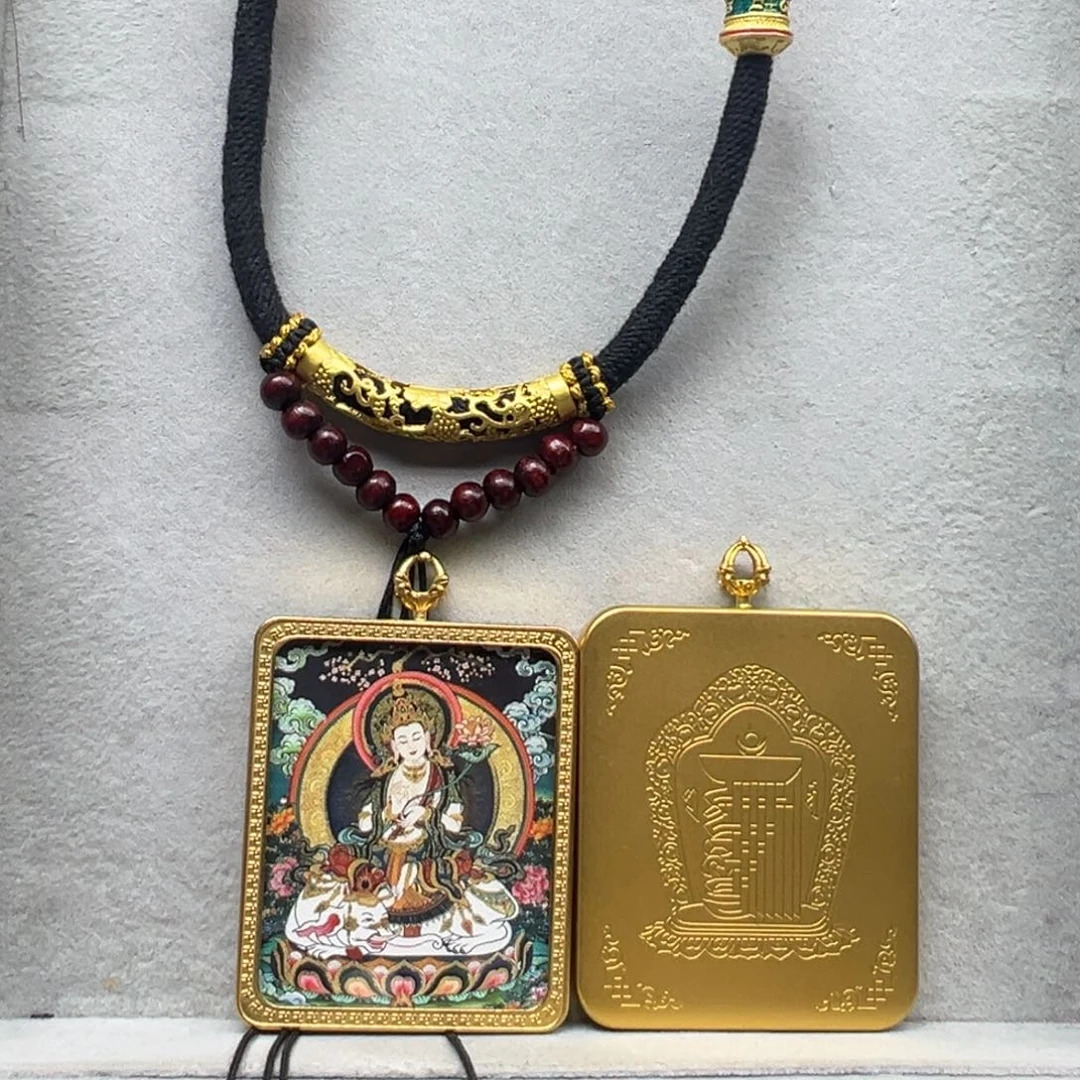 吊坠小**干铜单面普贤绳子11号