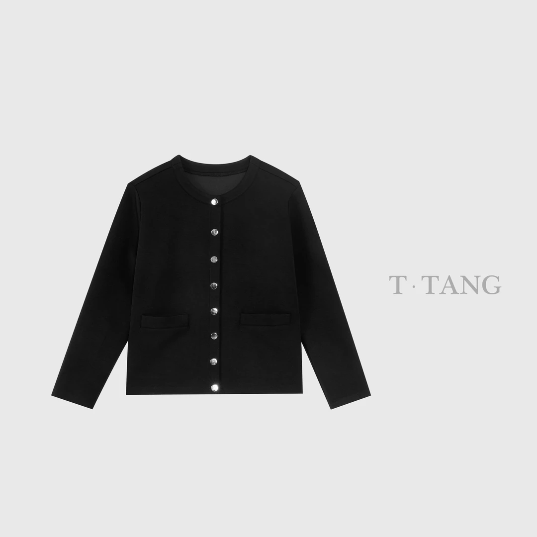 早秋360g华夫格人棉空气层时尚百搭圆领夹克版外套【6121】