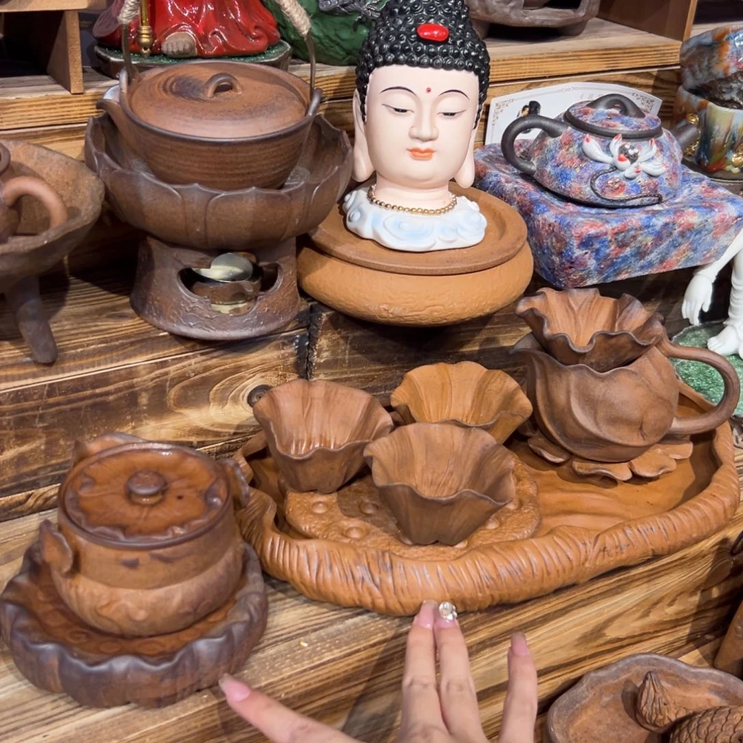 裸烧老岩泥原矿茶具