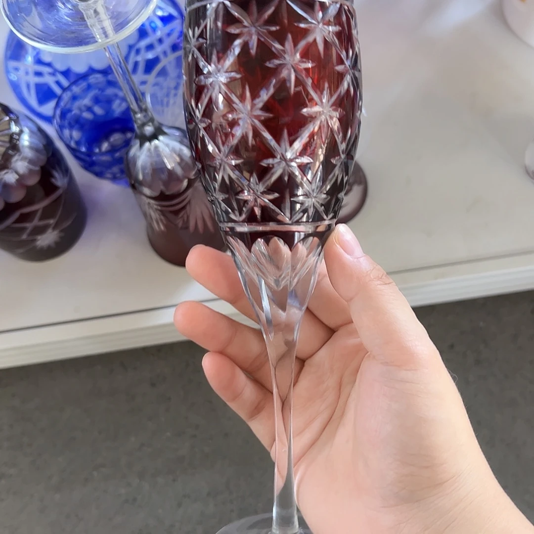 水晶玻璃平底款微瑕一个