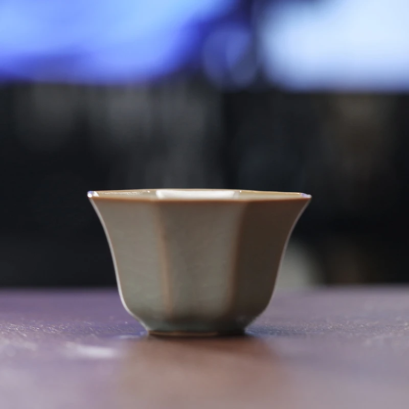 问鼎汝瓷鼎峰系列天青辛丑薄玉八方杯