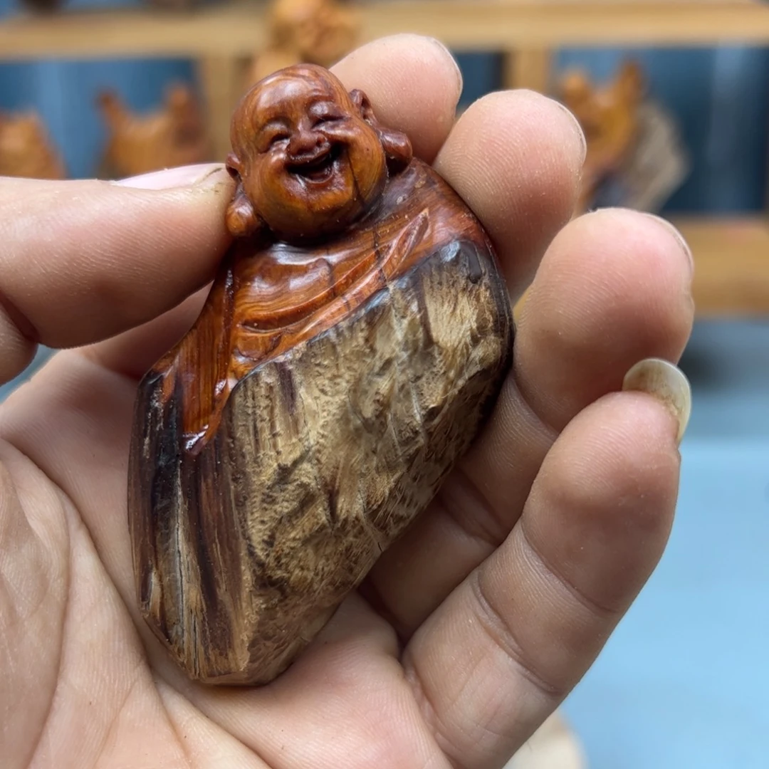 周***木崖柏木摆件手把件