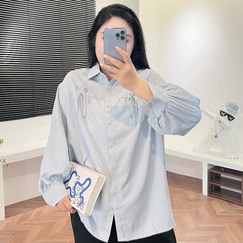 断码捡漏~自由万岁 / 流浪派宽松长袖衬衫18002花契秋季200斤胖mm